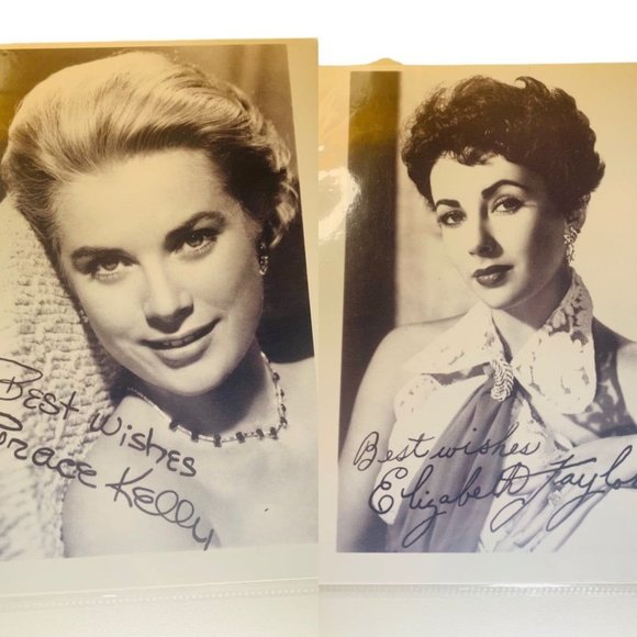 Unbranded Other - Set of 2 Grace Kelly and Elizabeth Taylor 8.5" x 11 Photo Reproductions Facsimil